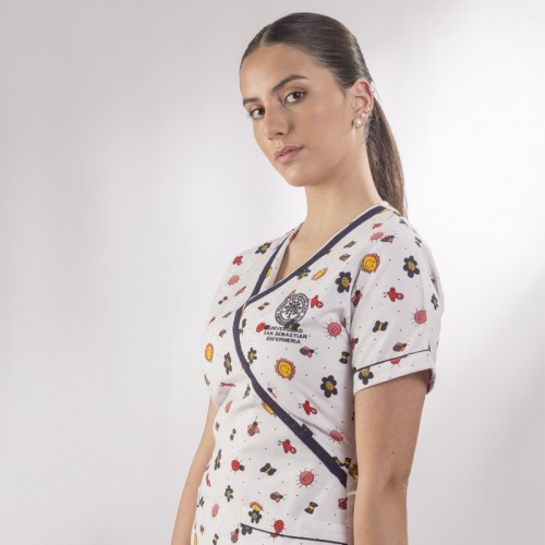 Delantal enfermera estampado
